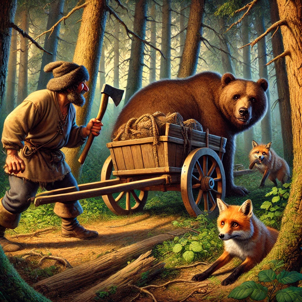 El campesino, el oso y la zorra